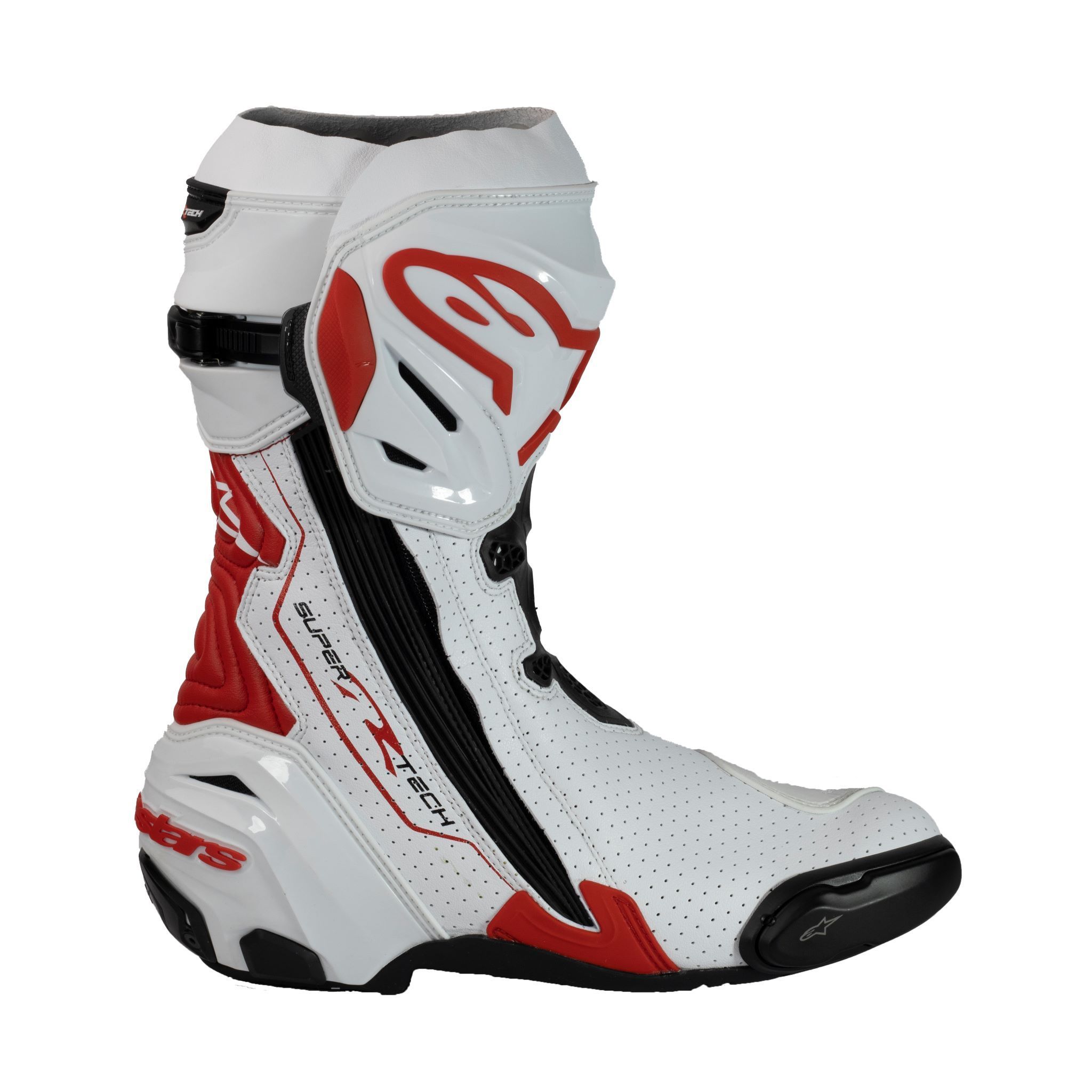ALPINESTARS SUPERTECH R RIDERS BOOT White Red Vented